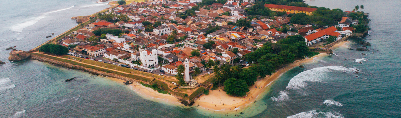 Galle coastal route in Sri Lanka