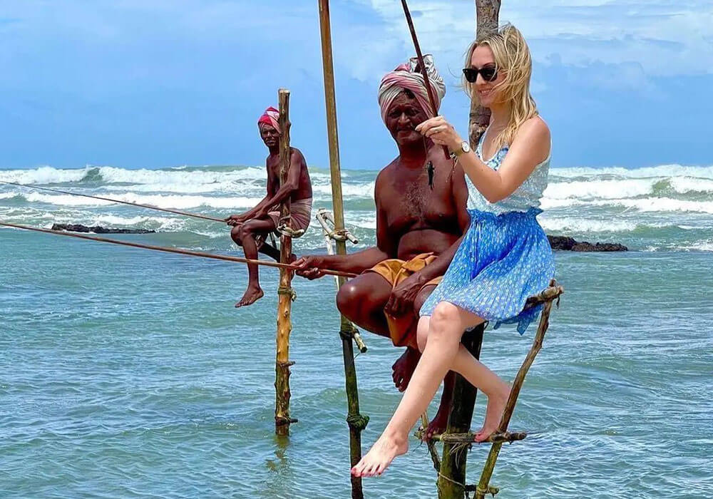 Stilt fishing in Sri Lanka